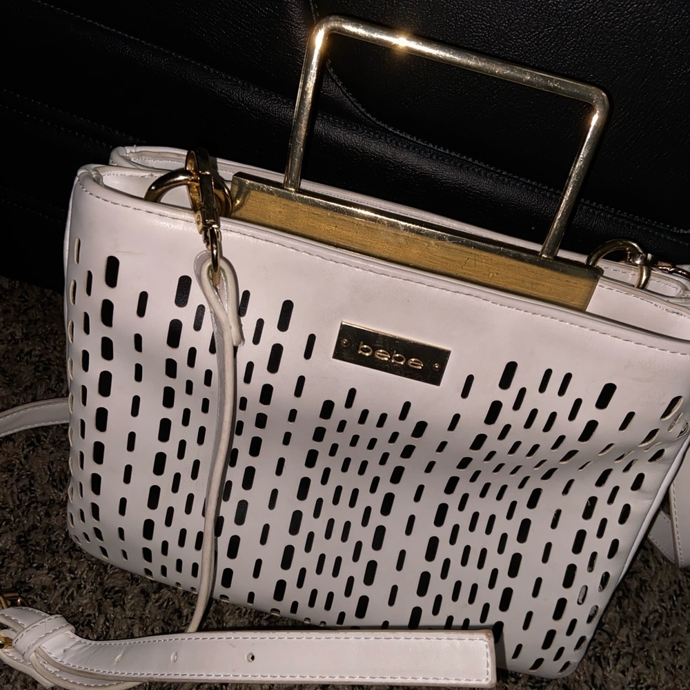 Bebe White Crossbody Purse